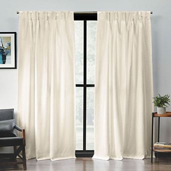 Exclusive Home Set of 2 Loha Light Filtering Pinch Pleat Window Curtain Panels
