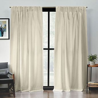 Exclusive Home Set of 2 Loha Light Filtering Pinch Pleat Window Curtain Panels