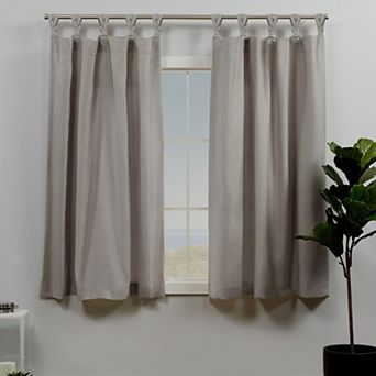 Exclusive Home 2-pack Loha Linen Braided Window Curtains