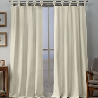Exclusive Home 2-pack Loha Linen Braided Window Curtains
