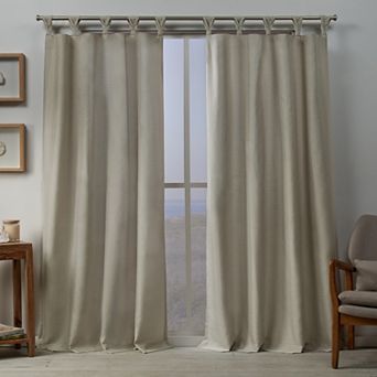 Exclusive Home 2-pack Loha Linen Braided Window Curtains
