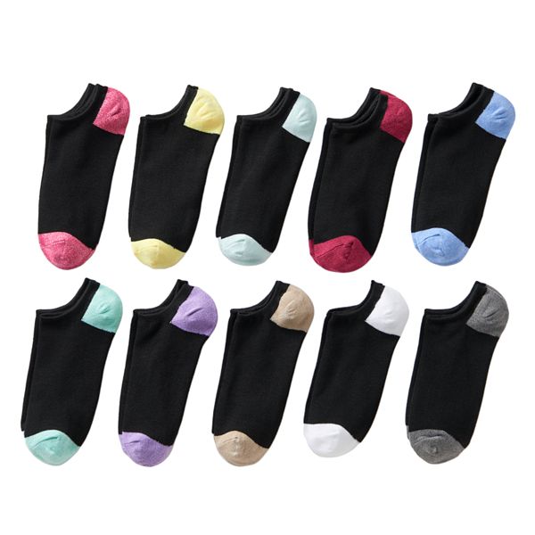 Women's Sonoma Goods For Life&reg; 10-Pack No-Show Novelty Socks - Black_Mix (9-11)
