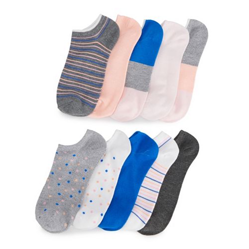 Women's SONOMA Goods for Life™ 10-Pack No-Show Novelty Socks