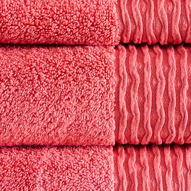 Madison Park Aer Jacquard Cotton 6-piece Bath Towel Set