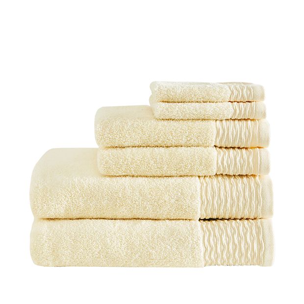 Madison Park Aer Jacquard Cotton 6-piece Antimicrobial Bath Towel Set