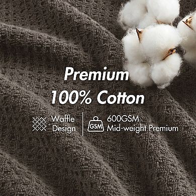 Madison Park Spa Waffle Cotton 6-piece Jacquard Bath Towel Set