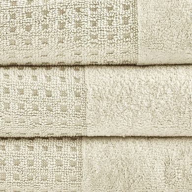 Madison Park Spa Waffle Cotton 6-piece Jacquard Bath Towel Set