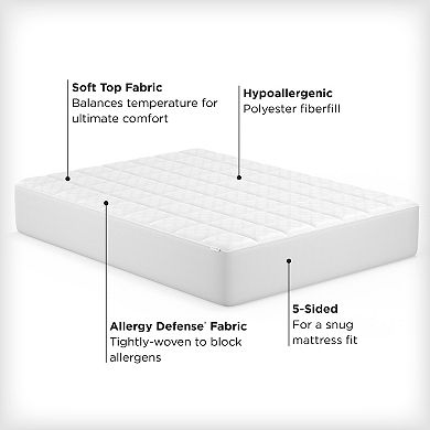 AllerEase Ultimate Comfort Allergy Protection Mattress Pad