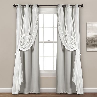 Lush Decor Sheer Window Curtains Set