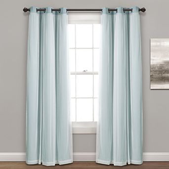 Lush Decor Sheer Window Curtains Set