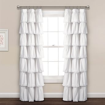 Lush Decor Lace Ruffle Window Curtain