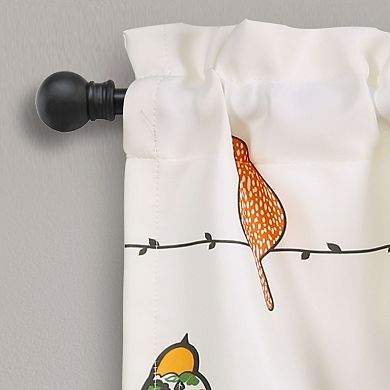 Lush Decor Rowley Birds Room Darkening Valance