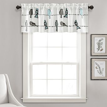 Lush Decor Rowley Birds Room Darkening Valance