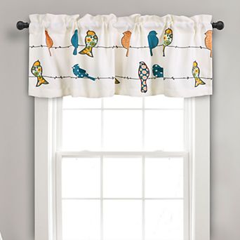 Lush Decor Rowley Birds Room Darkening Valance