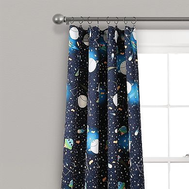 Lush Decor 2-pack Universe Room Darkening Window Curtain Set