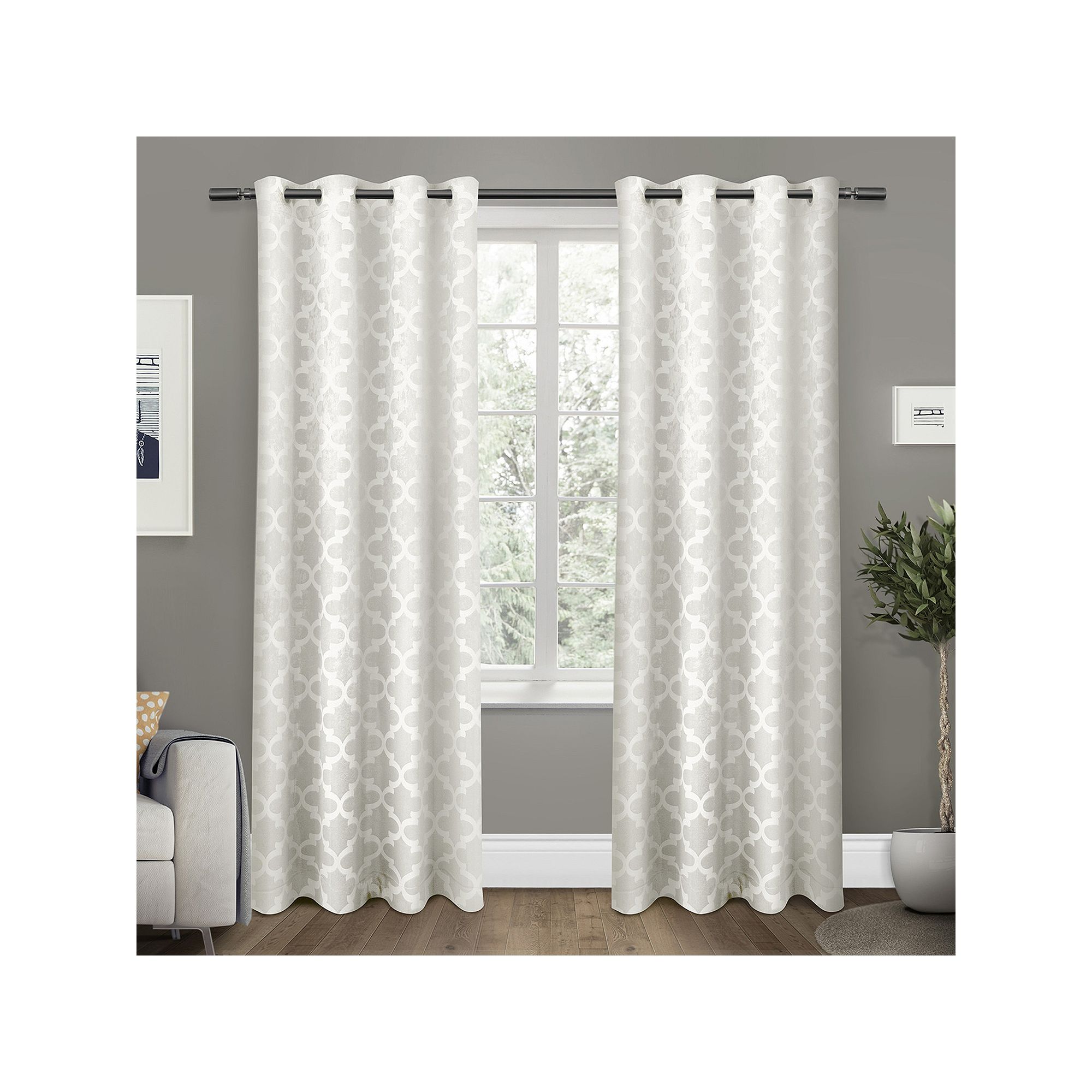 Exclusive Home 2-pack Cartago Insulated Woven Blackout Window Curtains, Whi