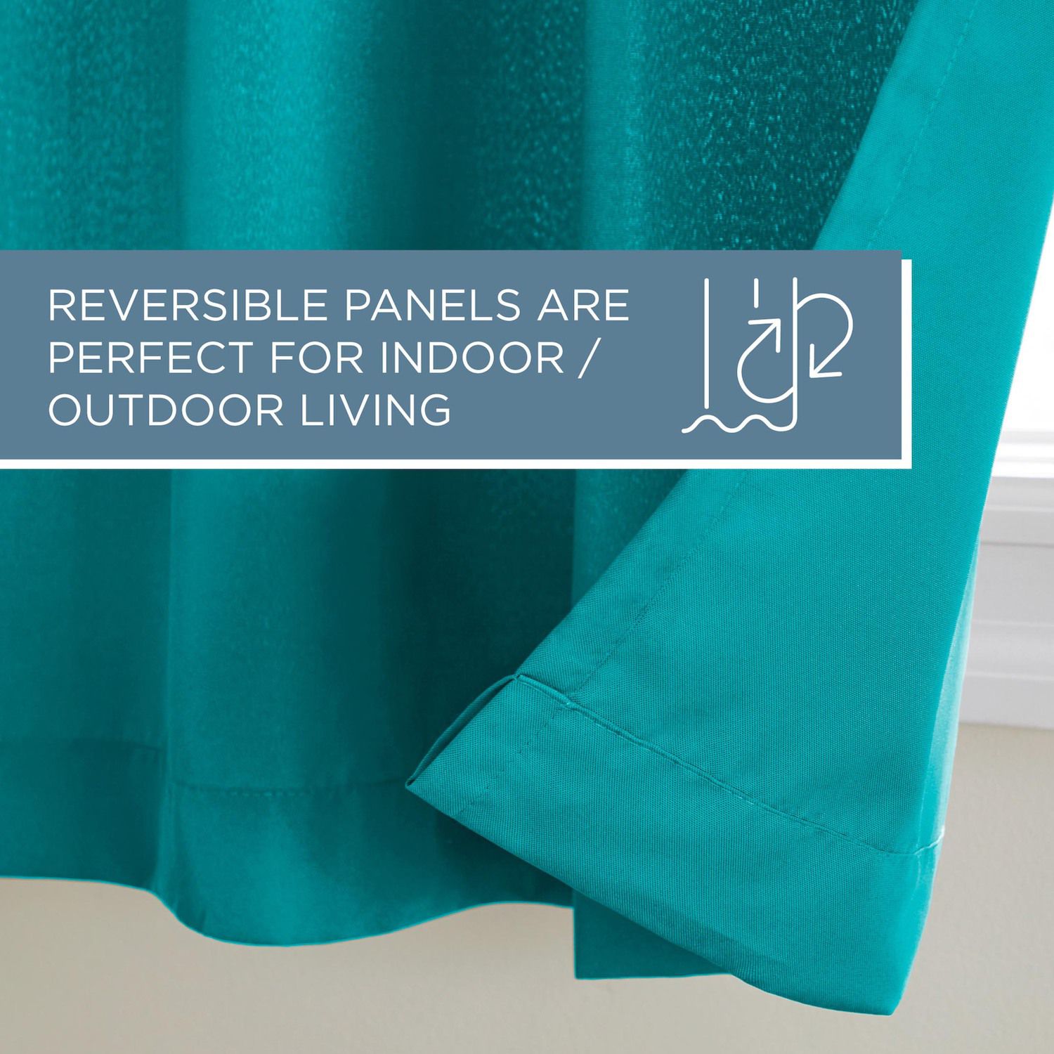 Town and Country 2-pack Indoor/Outdoor Solid Cabana Window Curtains