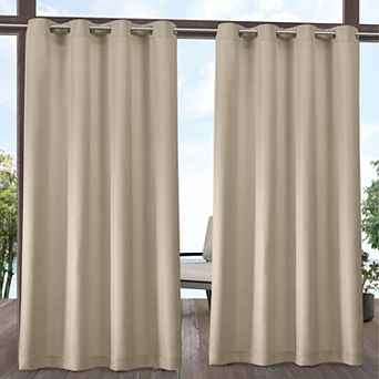Town and Country 2-pack Indoor/Outdoor Solid Cabana Window Curtains