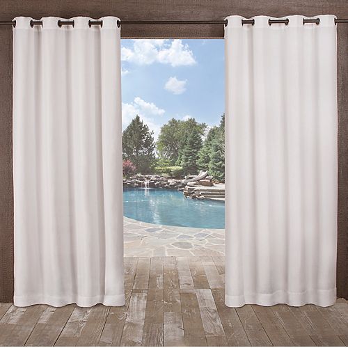 Exclusive Home 2pack Delano Indoor/Outdoor Window Curtain