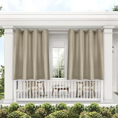Exclusive Home 2-pack Biscayne Indoor/Outdoor Window Curtain