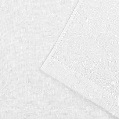 Exclusive Home 2-pack Belgian Textured Sheer Pinch Pleat Window Curtains