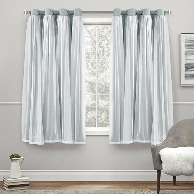 Town and Country 2-pack Catarina Layered Solid Blackout and Sheer Window Curtains