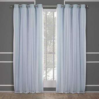 Town and Country 2-pack Catarina Layered Solid Blackout and Sheer Window Curtains