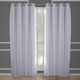 Town and Country 2-pack Catarina Layered Solid Blackout and Sheer Window Curtains