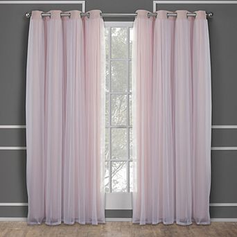 Town and Country 2-pack Catarina Layered Solid Blackout and Sheer Window Curtains