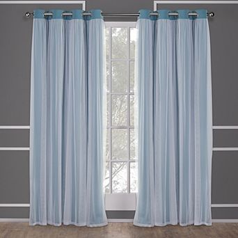 Town and Country 2-pack Catarina Layered Solid Blackout and Sheer Window Curtains