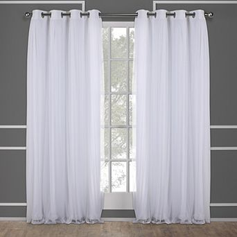 Town and Country 2-pack Catarina Layered Solid Blackout and Sheer Window Curtains