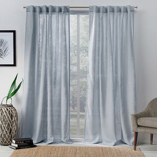 Exclusive Home 2pack Bella Sheer Hidden Tab Top Window Curtains