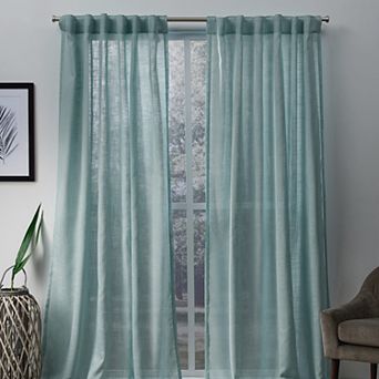 Exclusive Home 2-pack Bella Sheer Hidden Tab Top Window Curtains