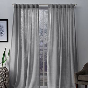 Exclusive Home 2-pack Bella Sheer Hidden Tab Top Window Curtains