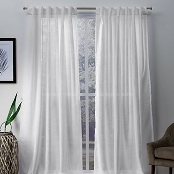 Exclusive Home 2-pack Bella Sheer Hidden Tab Top Window Curtains