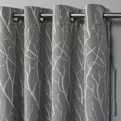 Exclusive Home Forest Hill Patio Woven Blackout Window Curtain