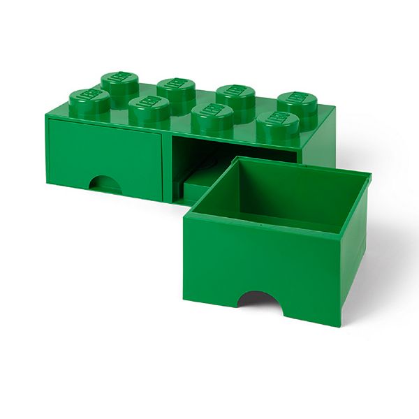 LEGO Storage Brick Stein mit Schublade stapelbar Drawer 8 Grun Green 