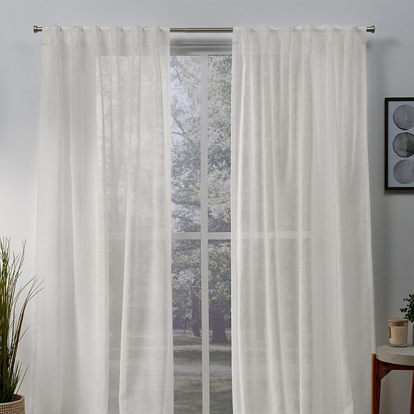 TAB TOP CURTAINS  WINDOW CURTAIN PANEL SET TWO PIECES 