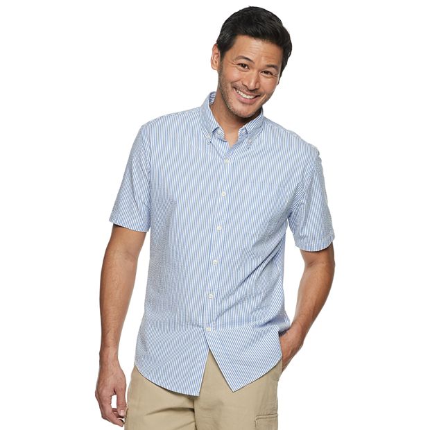 Men s Croft Barrow Seersucker Button Down Shirt