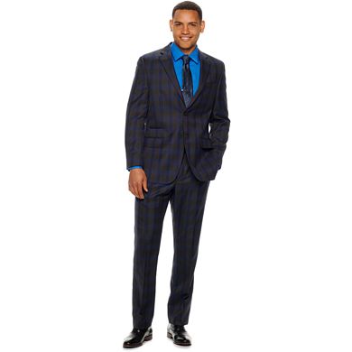 Men's Steve Harvey Fitted Textured Suit Jacket