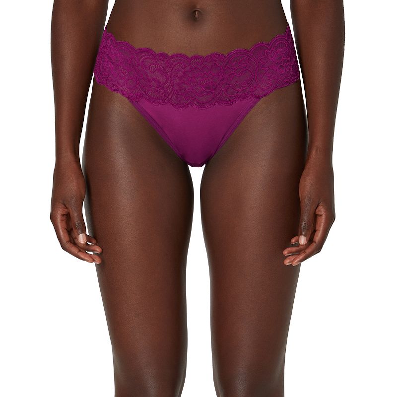 Maidenform All-Over Lace Thong Panty DMESLT, Women's, Size: 9, Autumn Orchid