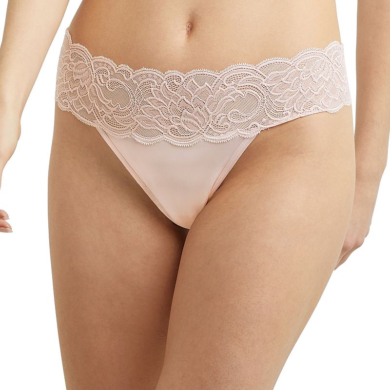 Maidenform All-Over Lace Thong Panty DMESLT, Women's, Size: 6, Sandshell Bloom