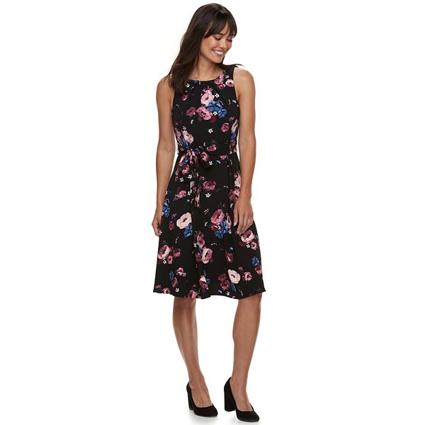 Women's ELLE™ Print Fit & Flare Midi Dress