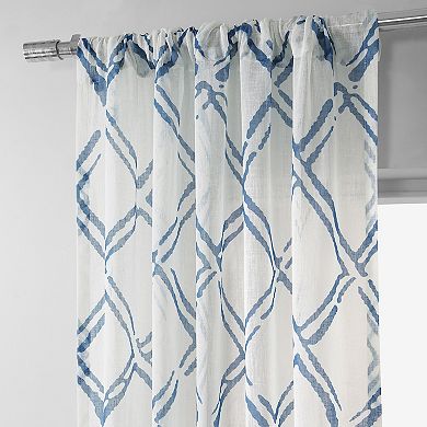 EFF Printed Geometric Sheer Curtain