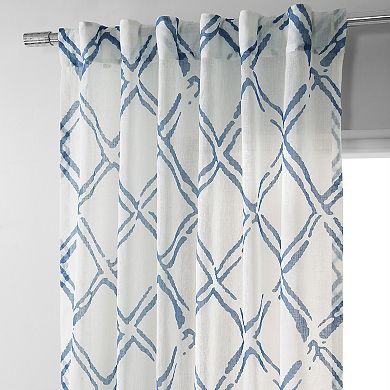 EFF Printed Geometric Sheer Curtain