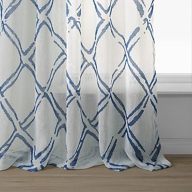 EFF Printed Geometric Sheer Curtain