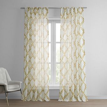 EFF Printed Geometric Sheer Curtain
