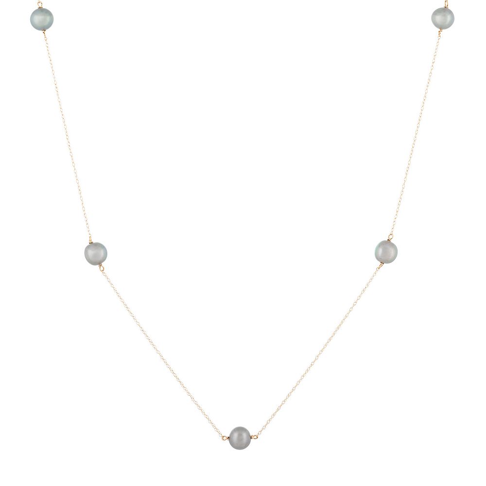 Splendid Pearls Silver 12-13mm Shell Pearl Necklace