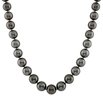 Womens Splendid Pearls Tahitian Pearl Round Necklace in Gold