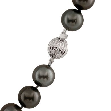Splendid Pearls 14k White Gold Tahitian Cultured Pearl Necklace (10-13 mm) - 18 in.